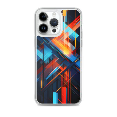 Abstract Blue Lines Clear Case for iPhone®