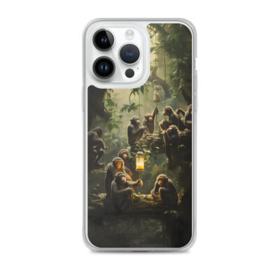 Monkey's In The Forest Sitting On Trees Clear Case for iPhone®