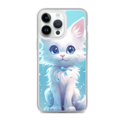 White Kitten With Blue Eyes Clear Case for iPhone®