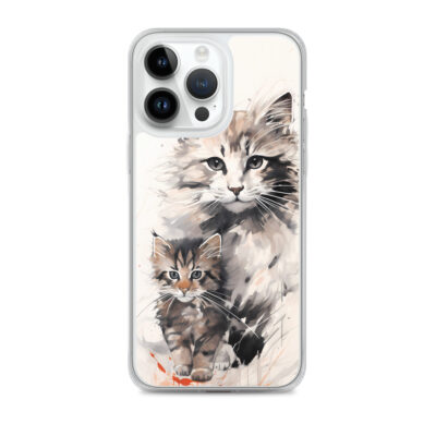 Kitten With It's Parent Clear Case for iPhone®