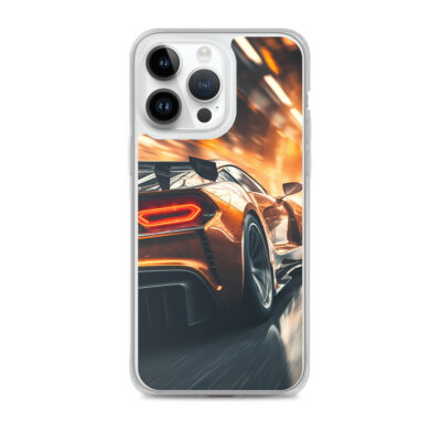Super Car From The Back Caught In Action  Clear Case for iPhone®