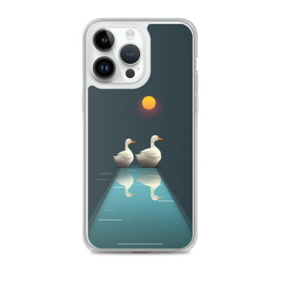 Minimalistic Art Of Ducks In The Sea Clear Case for iPhone®