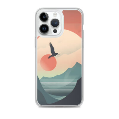 Minimalistic Art Of A Flying Bird Clear Case for iPhone®