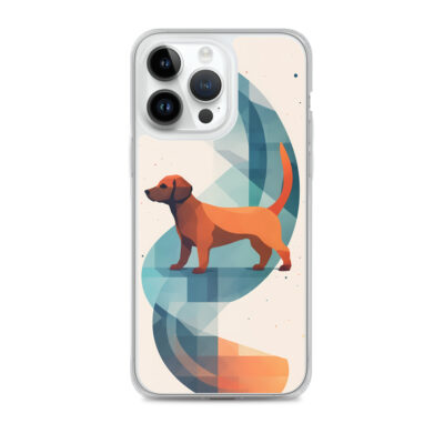 Minimalistic Art Of A Brown Dog Clear Case for iPhone®
