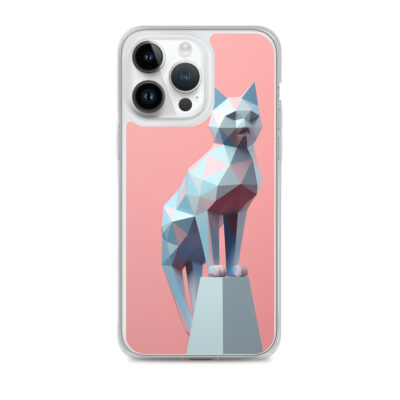 Minimalistic Art Of A Cat Sitting On A Object Clear Case for iPhone®
