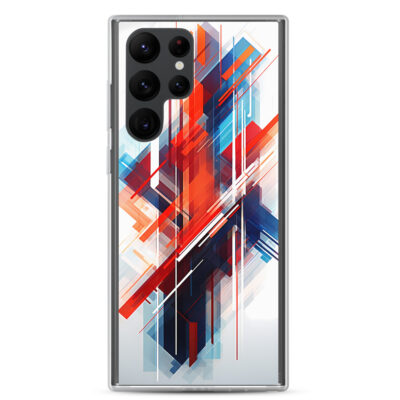 Abstract Red Lines Clear Case for Samsung®