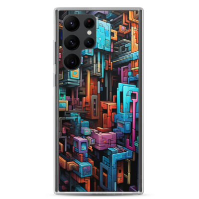 Abstract Cubes Emerging Together Clear Case for Samsung®