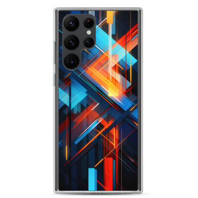 Abstract Blue Lines Clear Case for Samsung®