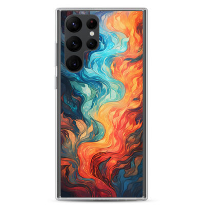 Abstract Colors Melting Together Clear Case for Samsung®