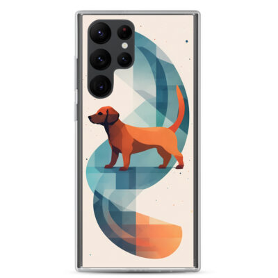 Minimlaistic Art Of A Brown Dog Clear Case for Samsung®