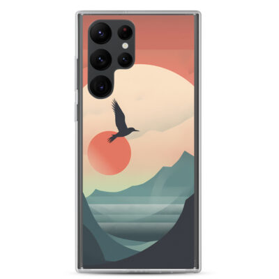 Minimalistic Art Of A Flying Bird Clear Case for Samsung®