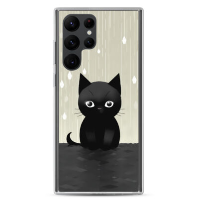 Minilaistic Art Of A Cat In Rain Clear Case for Samsung®