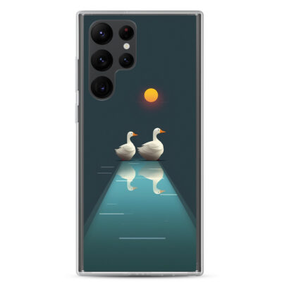Minimalistic Art Of Ducks In The Sea Clear Case for Samsung®