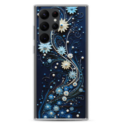 Blue Flowers Clear Case for Samsung®