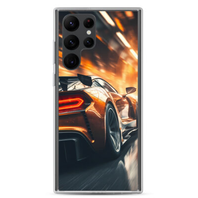 Super Car From The Back Caught In Action Clear Case for Samsung®