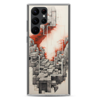 Abstract Japanese Bridge Deviding Into Cubes Clear Case for Samsung®