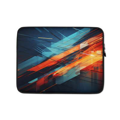 Abstract Blue Lines Laptop Sleeve