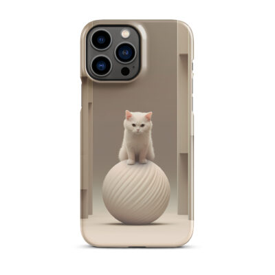 White Kitten Sitting On A Ball Snap case for iPhone®