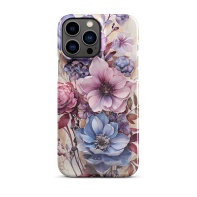 Blue And Pink Flowers Snap case for iPhone®