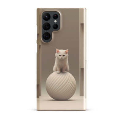 White Cat Sitting On A Ball Snap case for Samsung®